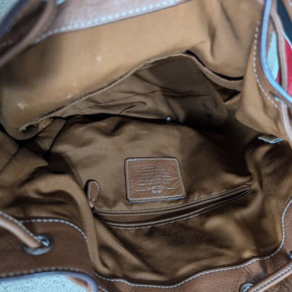 Coach F37680 Mickie Drawstring Spectator Leather Shoulder Chalk & Saddle Pebble - Picture 9 of 9